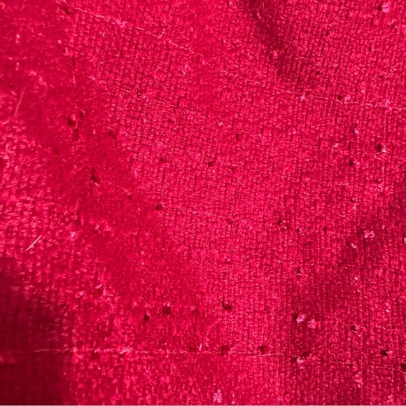 Forever 21 size small skirt, textured, deep red/fuschia color, bow, holidays - Picture 4 of 7